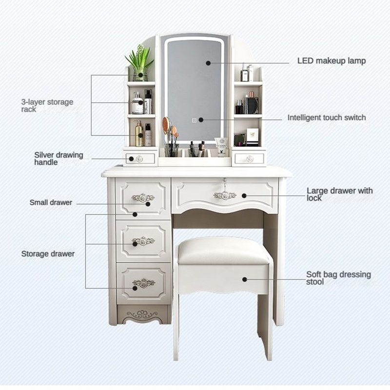 Girls White and pink Modern Wo - Desk Setup Simple 评论和价格
