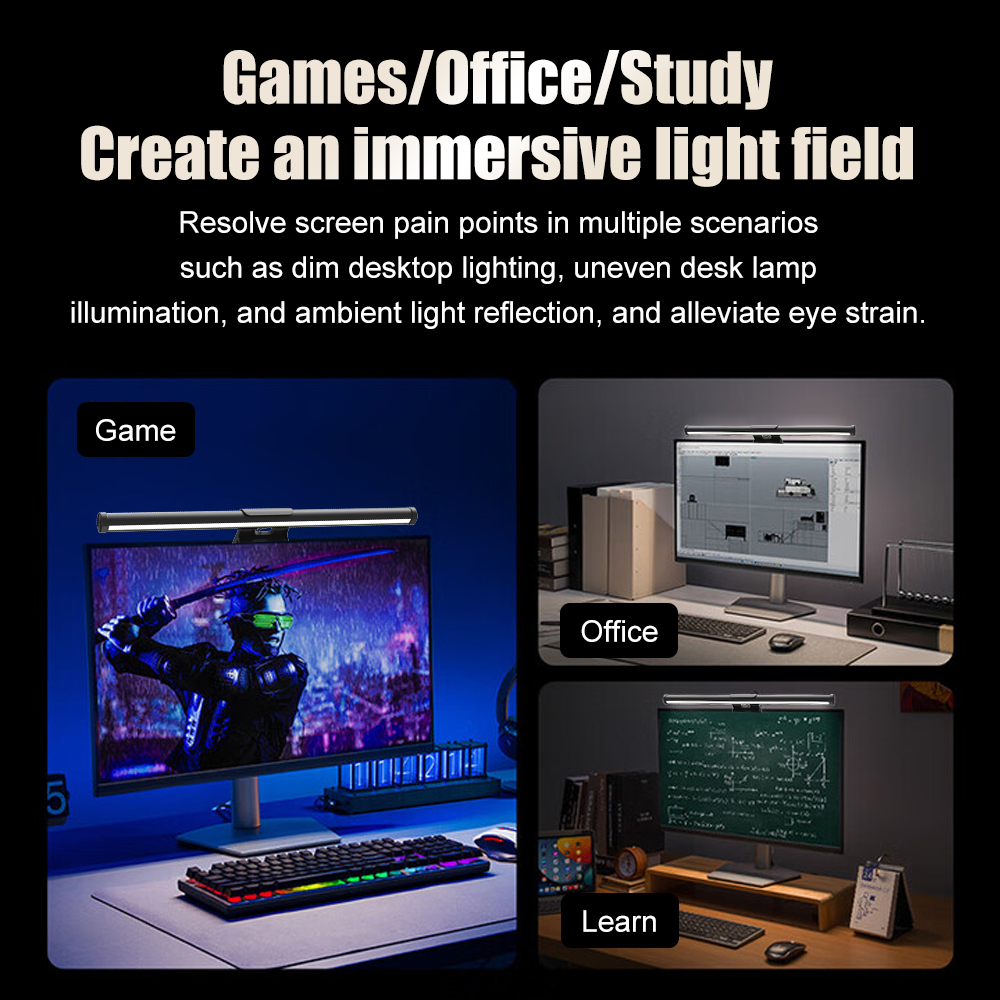 Setup Dimming Monitor Light Ba - Desk Setup For Studying 评论和价格