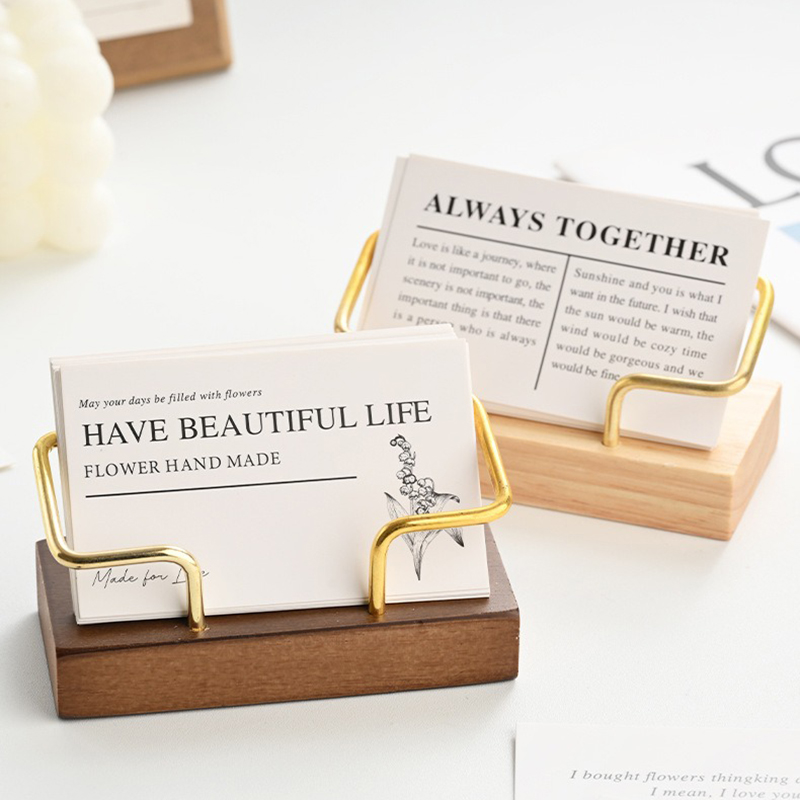 Wooden Business Card Holder Me - Desk Setup Wood 评论和价格