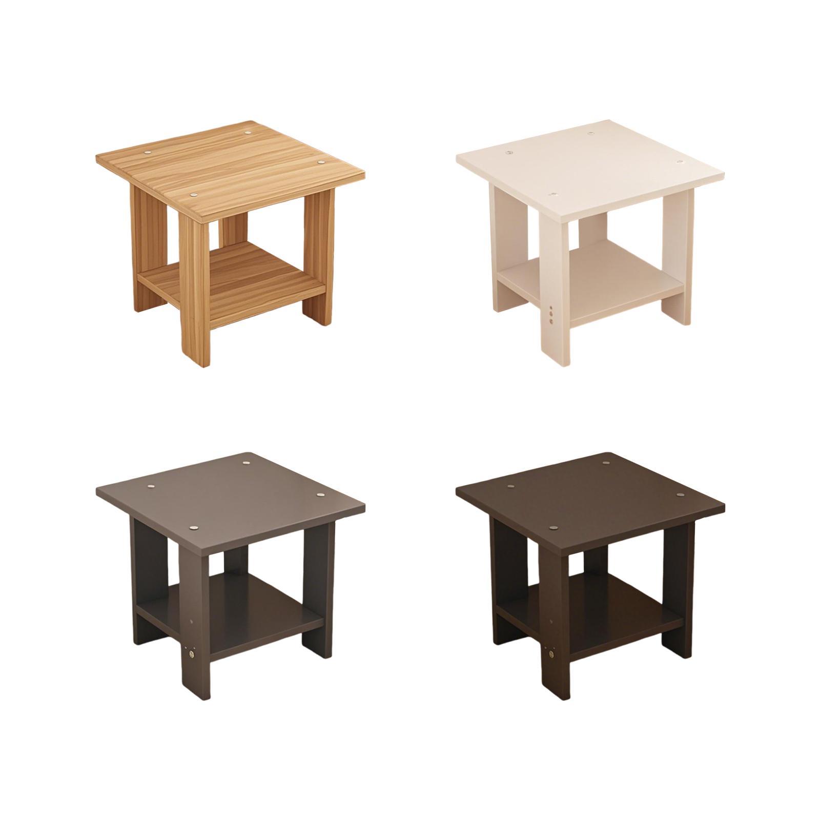 Wooden Double Layers Side Tabl - Desk Setup For Laptop 评论和价格