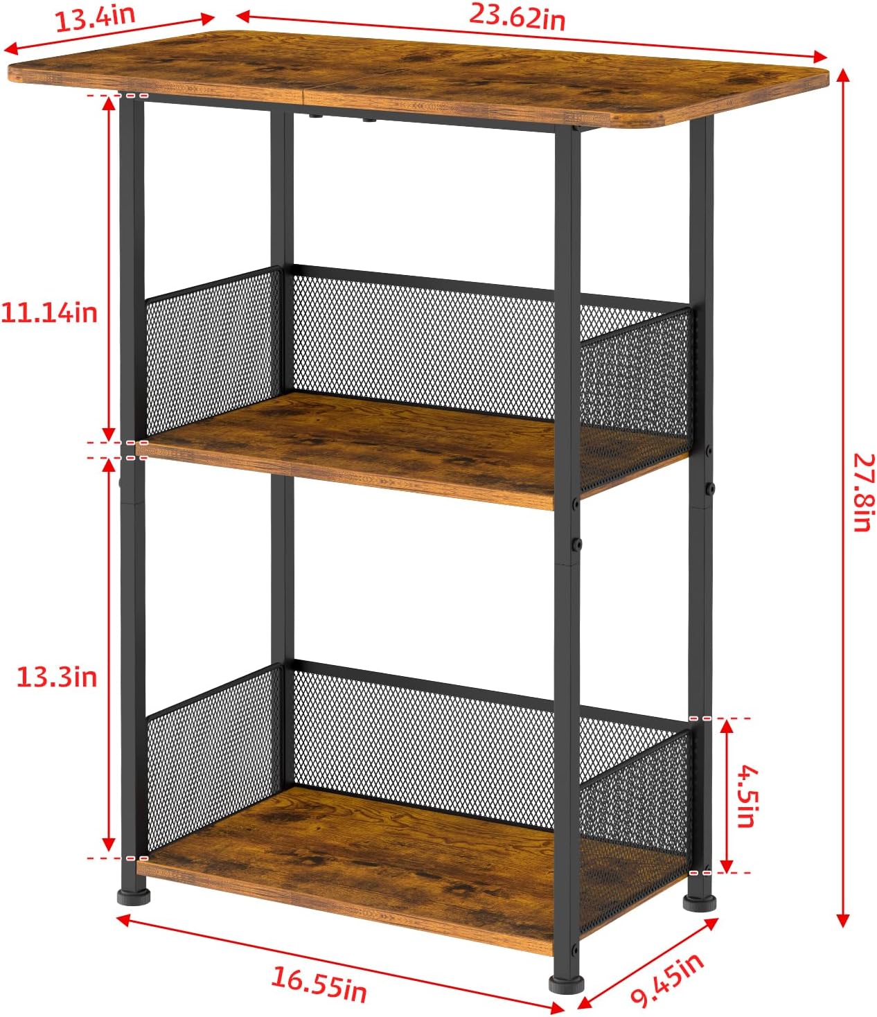 Mini Floor Standing Coffee Bar - Desk Setup Wood 评论和价格