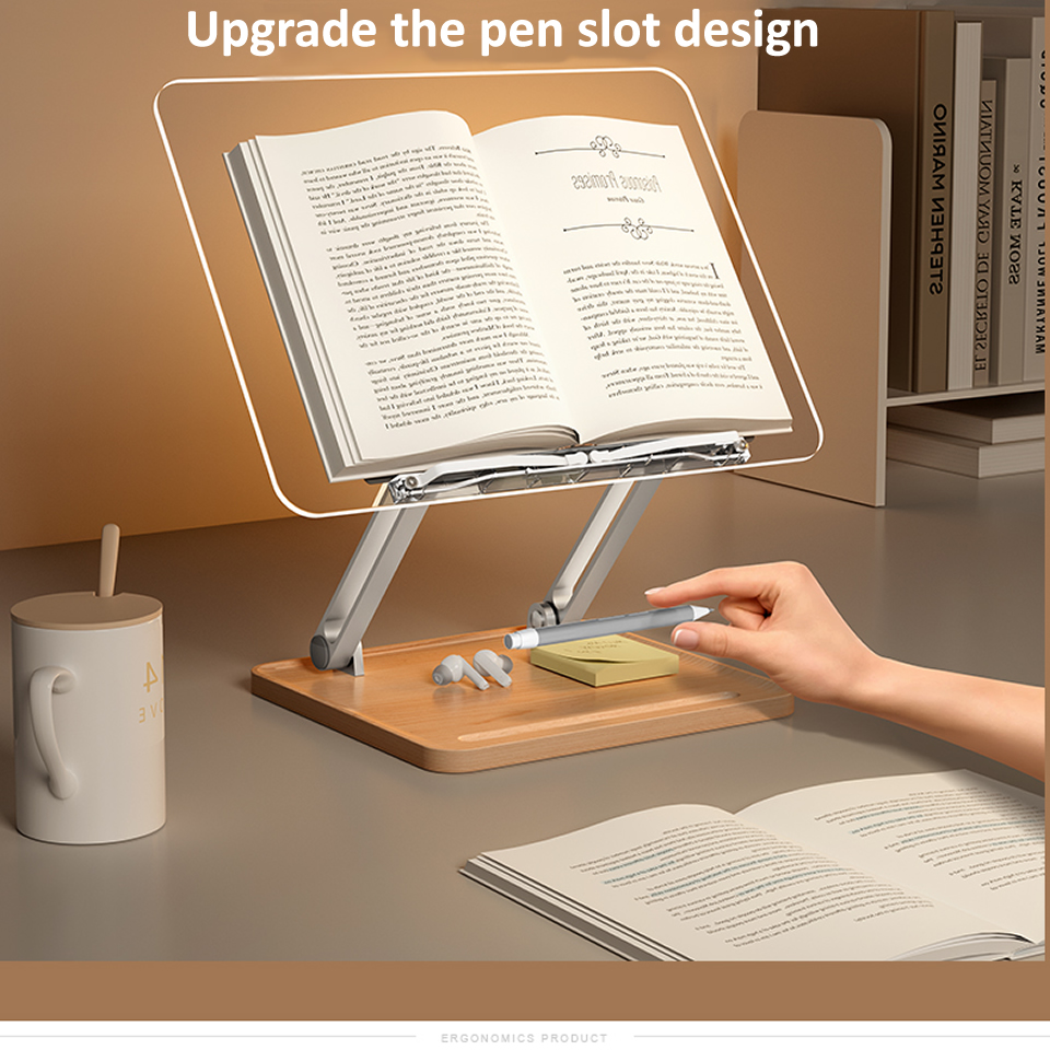 Wooden Reading Stand with Ligh - Desk Setup Wood 评论和价格