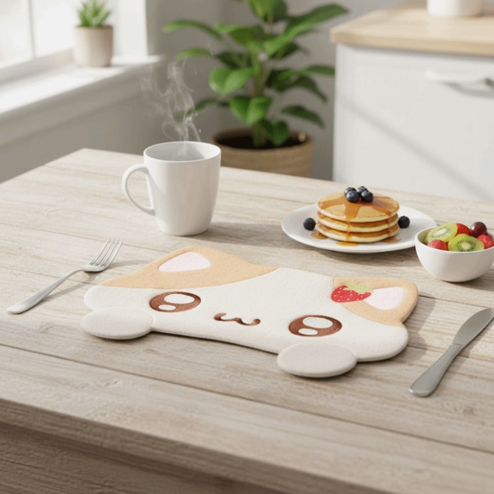 Cute Japanese Kitten Table Mat - Desk Setup Japan 评论和价格