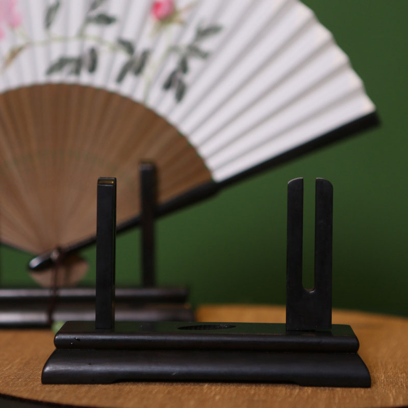 Vintage Art Style Folding Fan  - Desk Setup Wood 评论和价格