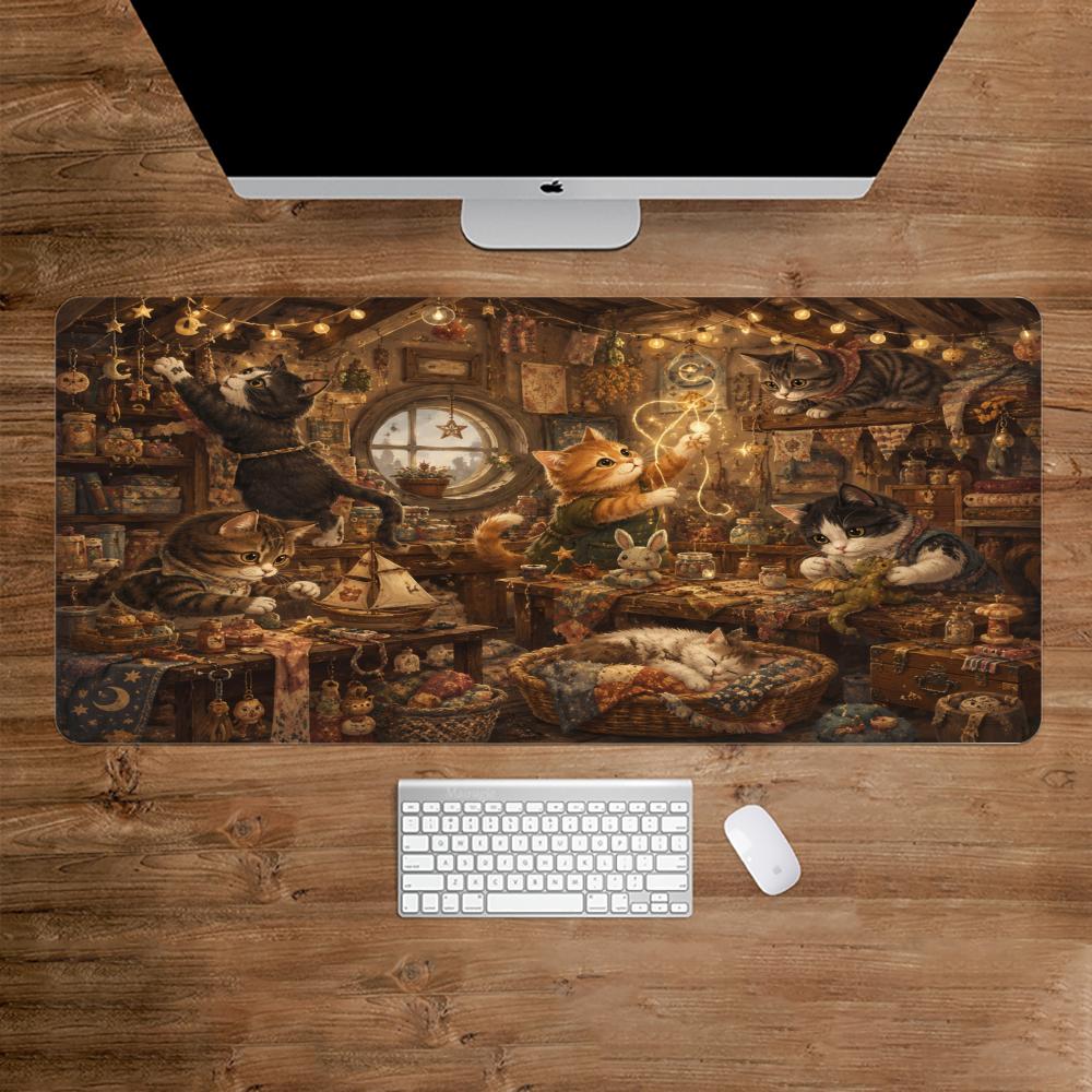 Cats Mouse Pad Anti-slip Desk  - Desk Setup For Studying 评论和价格