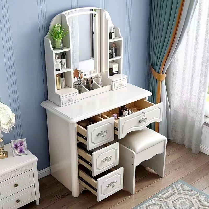 Girls White and Pink Modern Wo - Desk Setup Simple 评论和价格