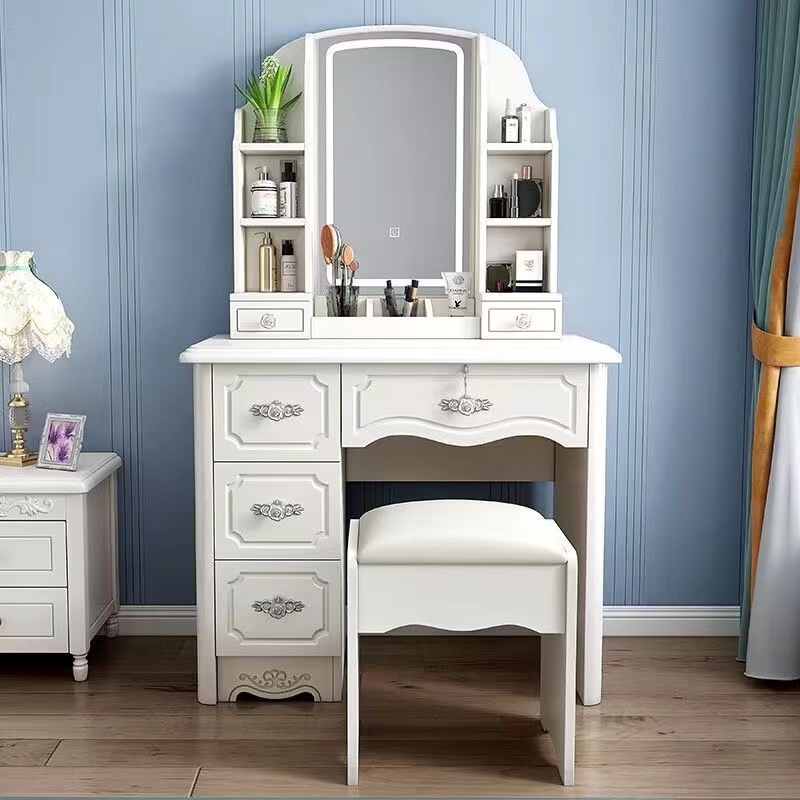 Girls White and Pink Modern Wo - Desk Setup Simple 评论和价格