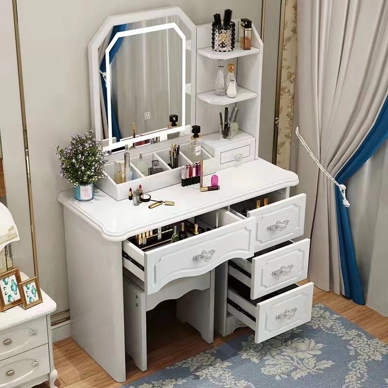 Girls White and Pink Modern Wo - Desk Setup Simple 评论和价格