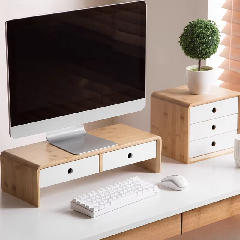 Bamboo Laptop Monitor Riser Ec - Desk Room Setup 评论和价格