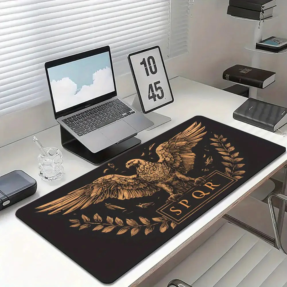 Golden Brown Black Desk Mat De - Desk Room Setup 评论和价格