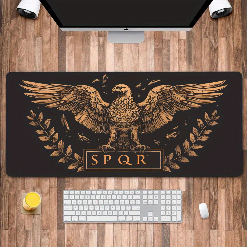 Golden Brown Black Desk Mat De - Desk Room Setup 评论和价格