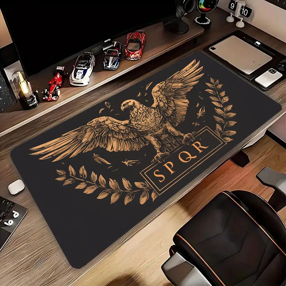Golden Brown Black Desk Mat De - Desk Room Setup 评论和价格