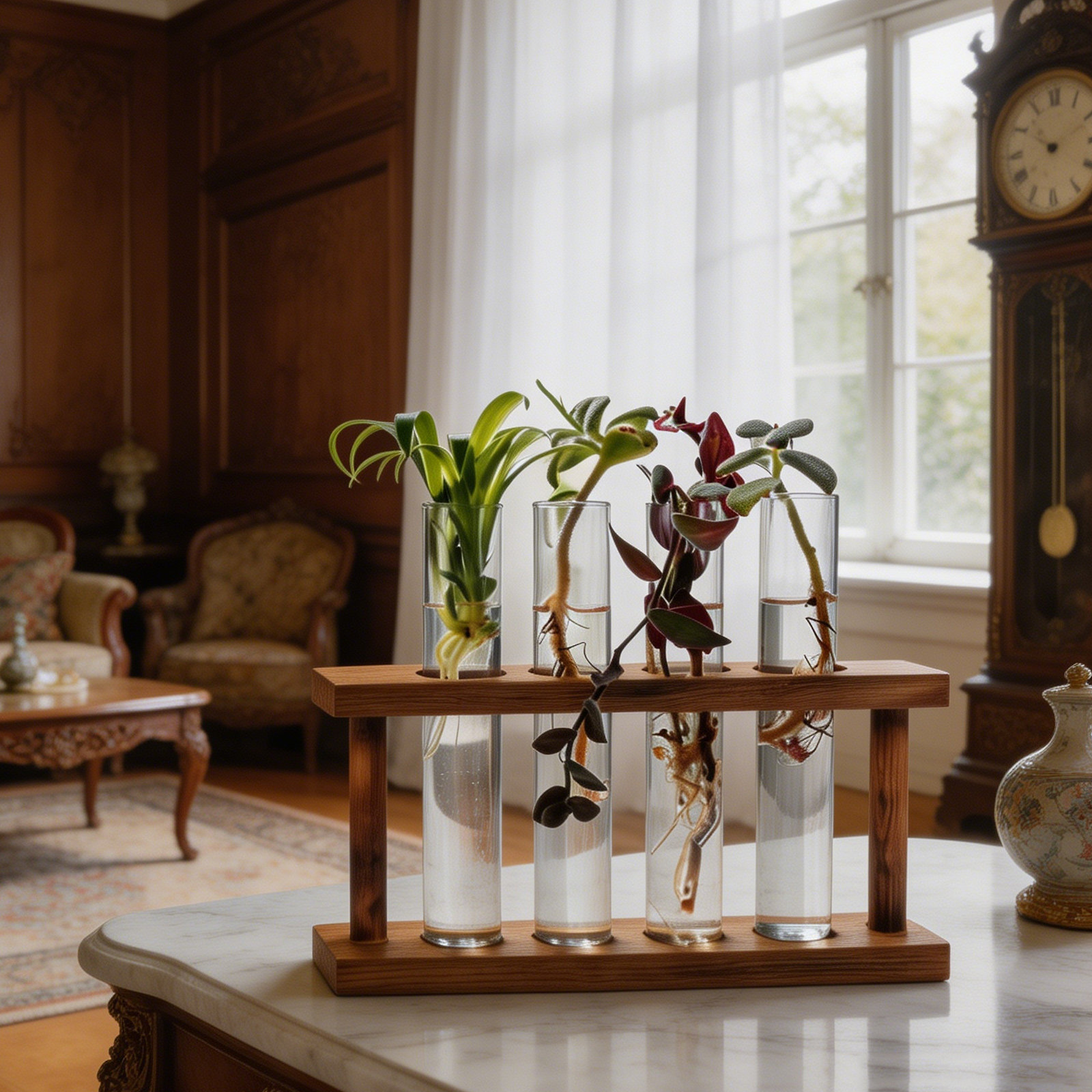 Wooden Plant Propagation Stati - Desk Setup Wood 评论和价格