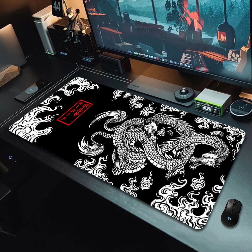 Japanese Dragon Large Gaming M - Desk Setup Japan 评论和价格